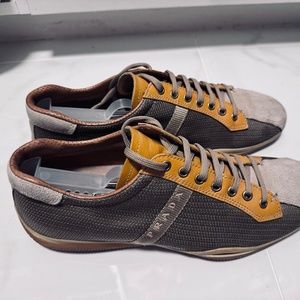 Men's Prada Sneakers, Orange Leather Accents 7